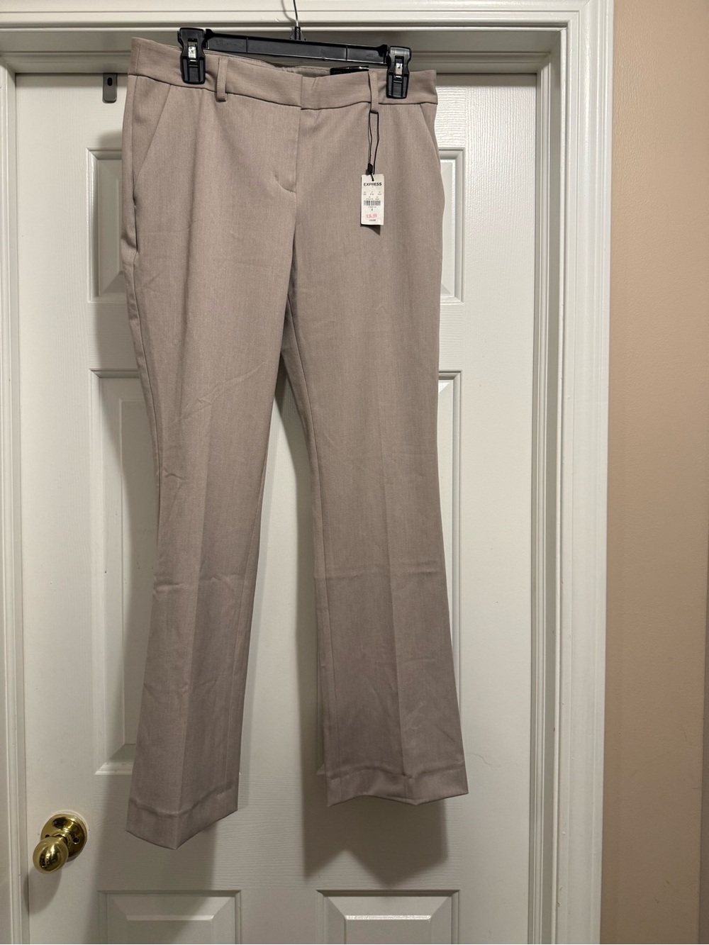 Express Women's Taupe Tailored Dress Pants (Size: 8R)